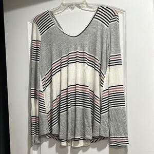 Lush Striped Top With Strappy Back